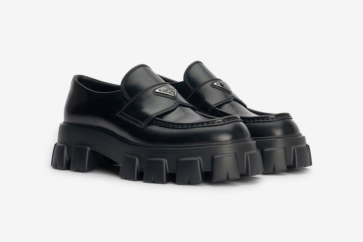 prada lug sole loafers